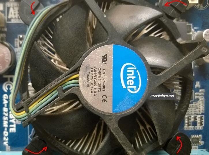 cách tháo fan cpu